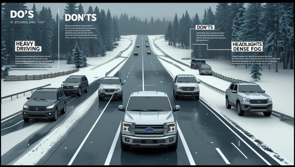 Driving in Adverse Weather (Rain, Snow, Fog): Do’s and Don’ts